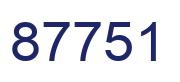 Number 87751 blue image