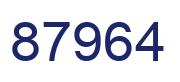 Número 87964 imagen azul
