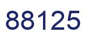 Number 88125 blue image