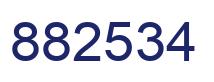 Number 882534 blue image