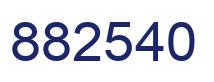 Number 882540 blue image