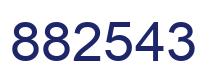Number 882543 blue image