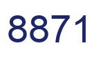 Número 8871 imagen azul