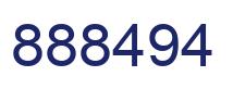 Number 888494 blue image