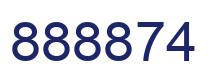 Number 888874 blue image