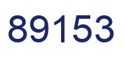 Number 89153 blue image