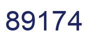 Number 89174 blue image
