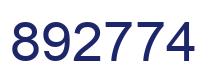 Número 892774 imagen azul