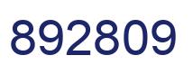Number 892809 blue image