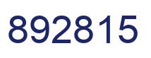 Number 892815 blue image