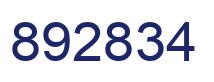 Number 892834 blue image