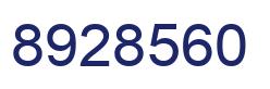 Number 8928560 blue image