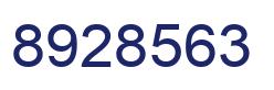 Number 8928563 blue image