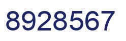 Number 8928567 blue image