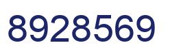 Number 8928569 blue image