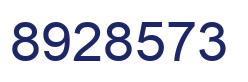Number 8928573 blue image