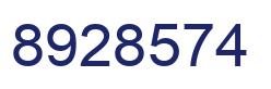 Number 8928574 blue image