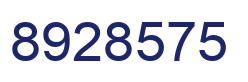 Number 8928575 blue image