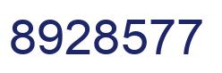 Número 8928577 imagen azul