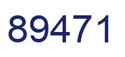 Number 89471 blue image