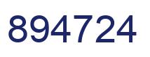 Number 894724 blue image