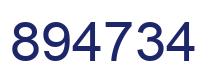 Number 894734 blue image