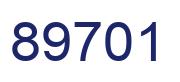 Number 89701 blue image