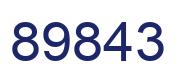 Number 89843 blue image