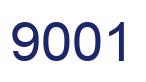 Number 9001 blue image