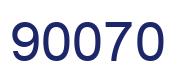 Número 90070 imagen azul