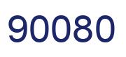 Número 90080 imagen azul