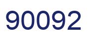 Number 90092 blue image