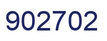 Number 902702 blue image
