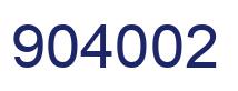 Número 904002 imagen azul