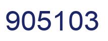 Number 905103 blue image