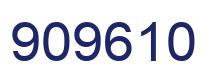 Number 909610 blue image