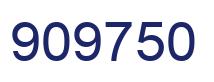 Number 909750 blue image