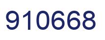 Number 910668 blue image