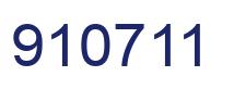 Number 910711 blue image