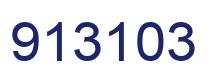 Number 913103 blue image