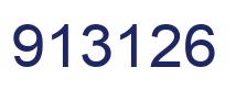 Number 913126 blue image