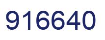Number 916640 blue image