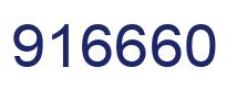 Number 916660 blue image