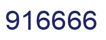 Number 916666 blue image