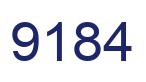 Number 9184 blue image