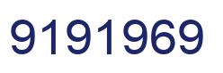 Number 9191969 blue image