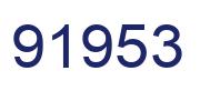 Number 91953 blue image