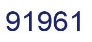 Number 91961 blue image