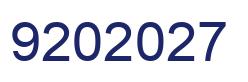 Number 9202027 blue image