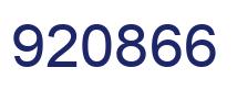 Number 920866 blue image